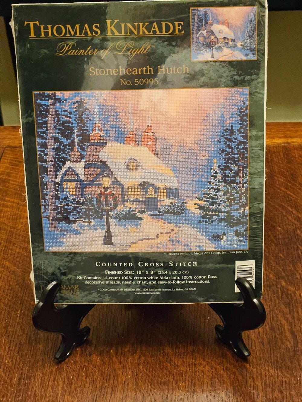 Thomas Kinkade Counted Cross Stitch Complete Kit. 10" x 8"  Stonehearth Hutch
